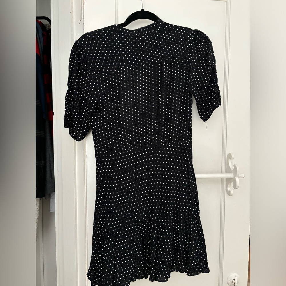 Free People puff sleeved polka dot dress